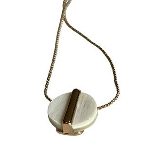 Goldtone Adjustable Dainty Disc Charm Necklace Minimalist